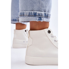 Zapatillas altas de tela Big Star para mujer LL274445 Blanco 4