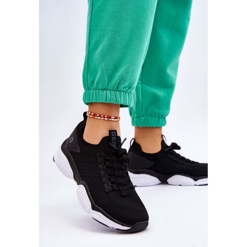 Zapatos deportivos sin cordones para mujer Sistema de espuma viscoelástica Big Star LL274A146 Negro 2