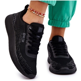 Zapatillas Deportivas De Malla Para Mujer Sistema Memory Foam Big Star LL274662 Negro 9