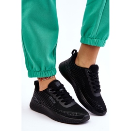 Zapatillas Deportivas De Malla Para Mujer Sistema Memory Foam Big Star LL274662 Negro 4