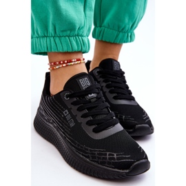 Zapatillas Deportivas De Malla Para Mujer Sistema Memory Foam Big Star LL274662 Negro 5