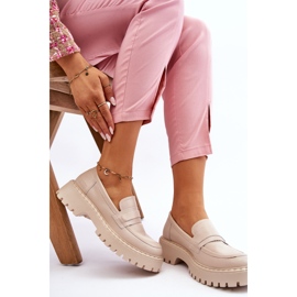 Mocasines Mujer Piel Zapatos Big Star LL274457 Beige 7