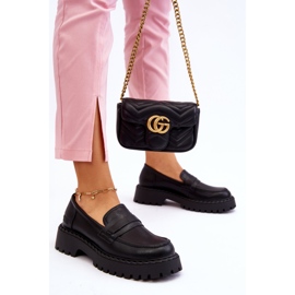 Mocasines Mujer Big Star Cuero Zapatos LL274458 Negro 4