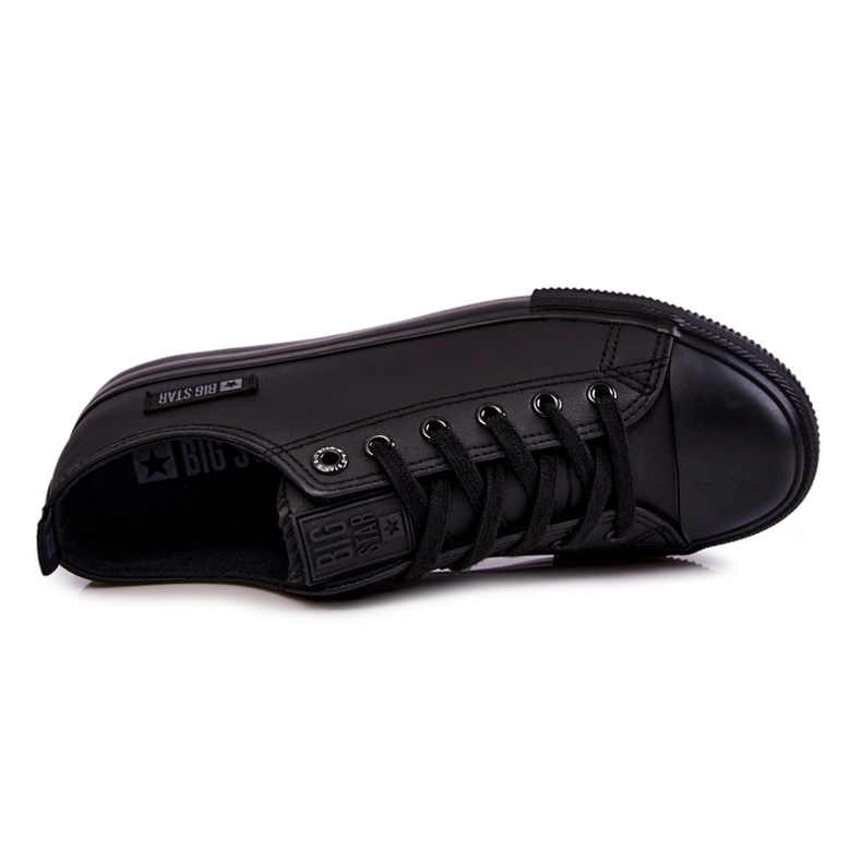 Zapatillas bajas de cuero para hombre Big Star KK174009 Negro 3