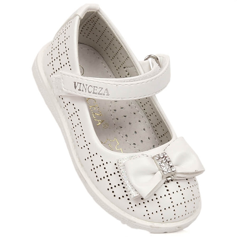 Bailarinas niña con velcro blanco Vinceza 36122 1