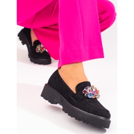Zapatos de mujer Vinceza negros con cristales 1