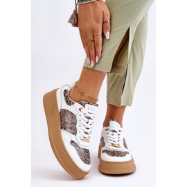 Deportivas Cómodas Mujer GOE LL2N4052 Blanco-Beige 3
