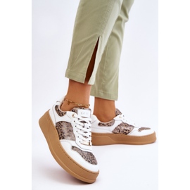 Deportivas Cómodas Mujer GOE LL2N4052 Blanco-Beige 4