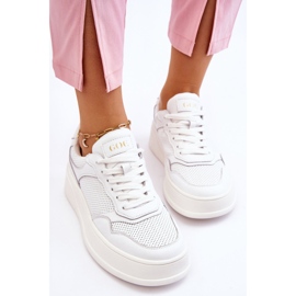 Deportivas Cómodas Mujer GOE LL2N4054 Blanco-Beige 5