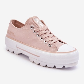 Deportivas Tejido Plataforma Big Star LL274151 Nude rosado 3