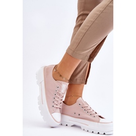Deportivas Tejido Plataforma Big Star LL274151 Nude rosado 7