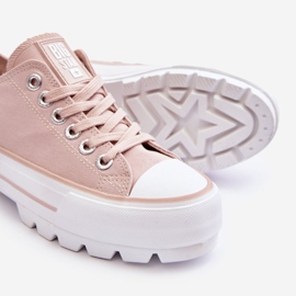 Deportivas Tejido Plataforma Big Star LL274151 Nude rosado 5