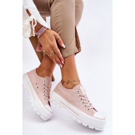 Deportivas Tejido Plataforma Big Star LL274151 Nude rosado 1