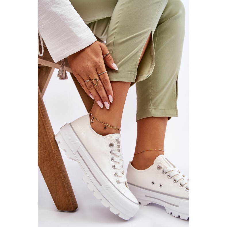 Deportivas Tejido Plataforma Big Star LL274150 Blanco 2