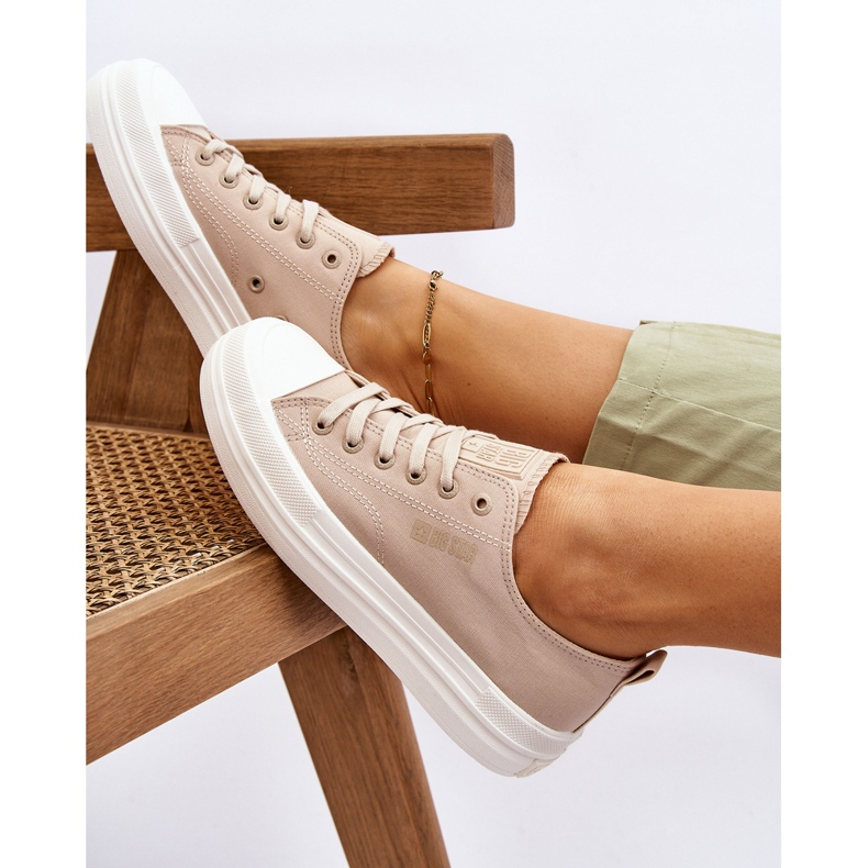 Zapatillas bajas con cordones Big Star LL274969 Beige 2