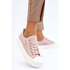 Big Star LL274970 Zapatillas bajas con cordones color piel rosa 2