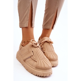 PG1 Deportivas De Moda Para Mujer Beige Genesis 4