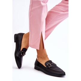 PG1 Mocasines Clásicos De Mujer Con Adorno Jamie Negro 2