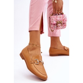 PG1 Mocasines Clásicos De Mujer Con Adorno Camel Jamie beige 3