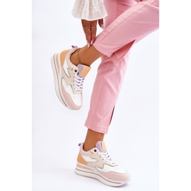 PG1 Zapatos deportivos de cuero blanco y beige Roen de moda 4