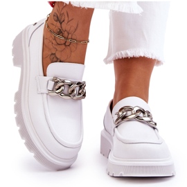 Mocasín Piel Con Cadena GOE LL2N4038 Blanco 9