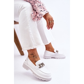 Mocasín Piel Con Cadena GOE LL2N4038 Blanco 7