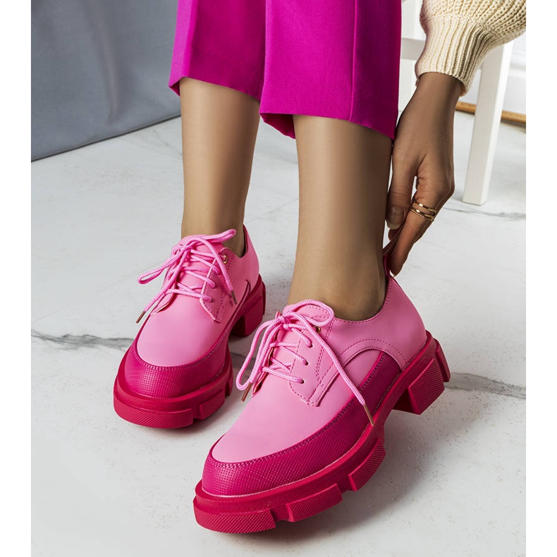 BM Zapatos rosas con suela maciza de Kay rosado 1