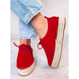 Alpargatas de mujer rojas LL-118 Rojo 4