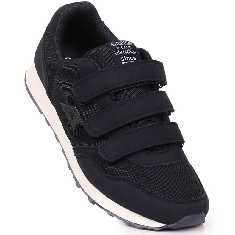 Deportivas de hombre American Club 146/23 azul marino con velcro 1