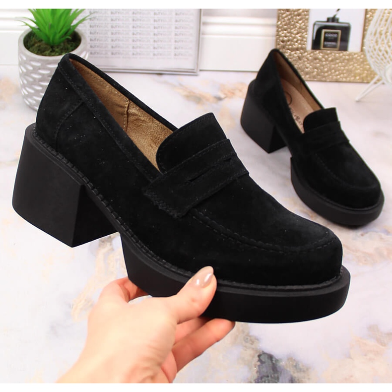 Mocasines mujer piel ante Filippo DP4685/23 negro 1