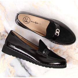 Zapatos de mujer en piel con circonitas Filippo DP1515/23 negro 4