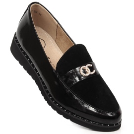 Zapatos de mujer en piel con circonitas Filippo DP1515/23 negro 1