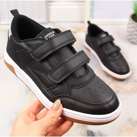 Deportivas para niños American Club 112/23 negras fabricadas en piel ecológica negro 2