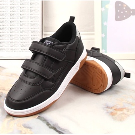 Deportivas para niños American Club 112/23 negras fabricadas en piel ecológica negro 4