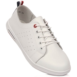 Zapatos de mujer en piel calada blanco Filippo DP3508/23 1