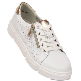 Zapatos mujer en piel con plataforma blanco Filippo DP4528/23 1