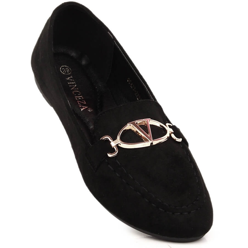 Mocasines mujer ante negro Vinceza 2227 1