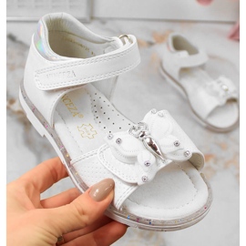 Sandalias niña con velcro mariposa blanco Vinceza 36125 2