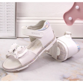 Sandalias niña con velcro mariposa blanco Vinceza 36125 4