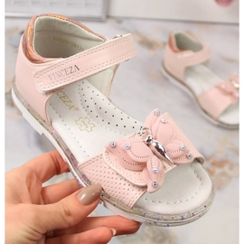 Sandalias de niña Vinceza 36125 rosa con mariposa de velcro rosado 2
