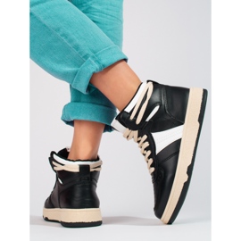 Deportivas altas Shelovet negras para mujer negro 3