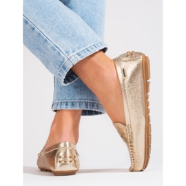 Goodin Mocasines mujer cómodos dorados Shelovet 2