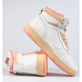 Deportivas altas de mujer Shelovet blancas blanco 5