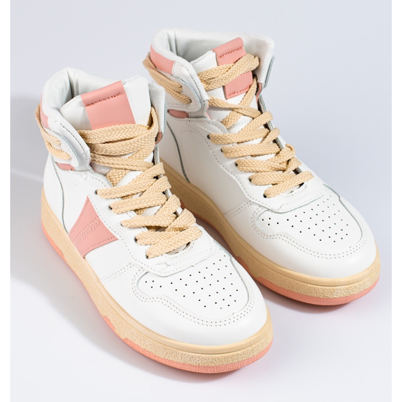 Deportivas altas de mujer Shelovet blancas blanco 1