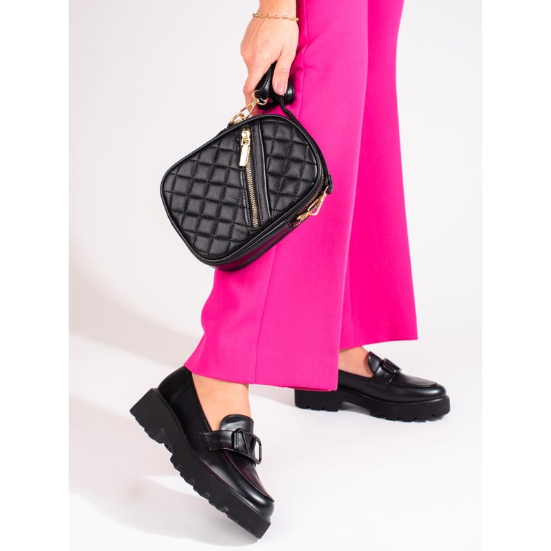 Zapatos de mujer Vinceza fabricados en ecopiel negra negro 1