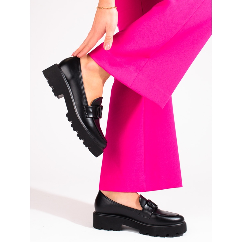 Zapatos de mujer Vinceza fabricados en ecopiel negra negro 2