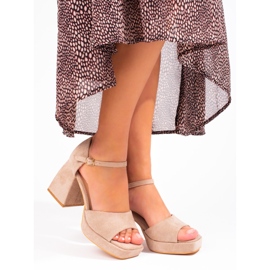 Sandalia bloque Vinceza ante beige 3