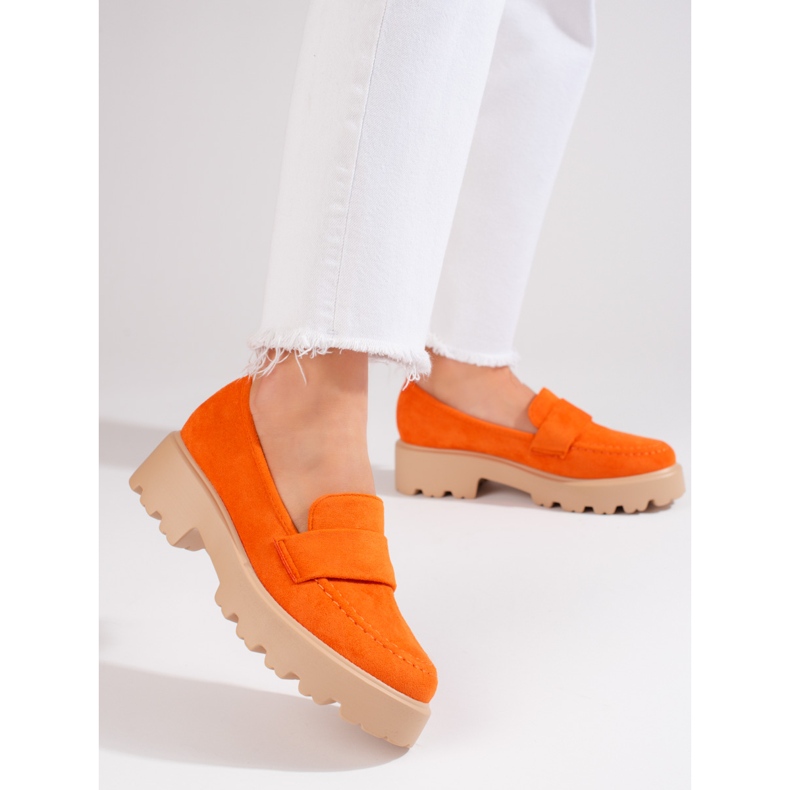 Zapatos de mujer Vinceza en ante naranja 1