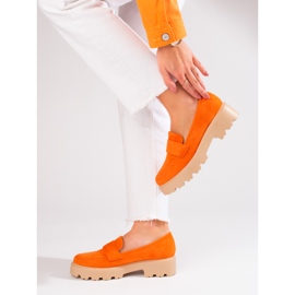 Zapatos de mujer Vinceza en ante naranja 2