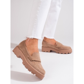 Zapatos de mujer Vinceza en ante beige 1